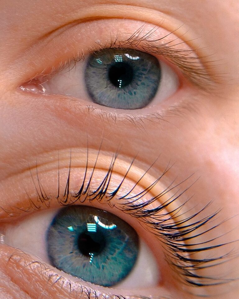 Lash Lift pred a po – nadvihnuté prirodzené mihalnice